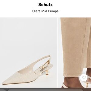 SOLD!SCHUTZ White Slingback Kitten Heels